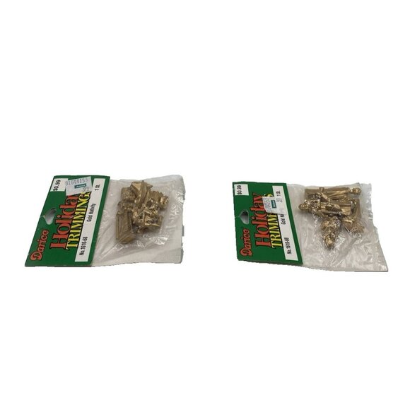 Vintage Miniature Gold Nativity Set Darice Holiday Trimmings NIP Tiny Lot of 2 - Picture 6 of 10